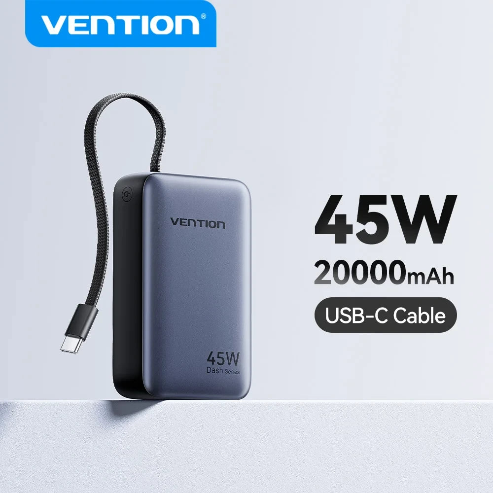 Cargador Portátil 20.000mAh 45W Carga Rápida