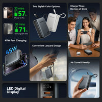Cargador Portátil 20.000mAh 45W Carga Rápida
