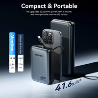 Cargador Portátil 20.000mAh 45W Carga Rápida