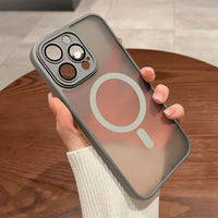 Funda Magnética Transparente Compatible con Carga Inalámbrica
