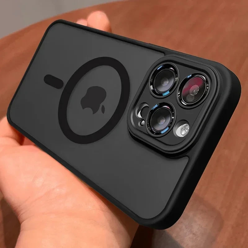 Funda Magnética Transparente Compatible con Carga Inalámbrica